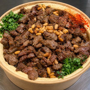 حمص مع لحمة